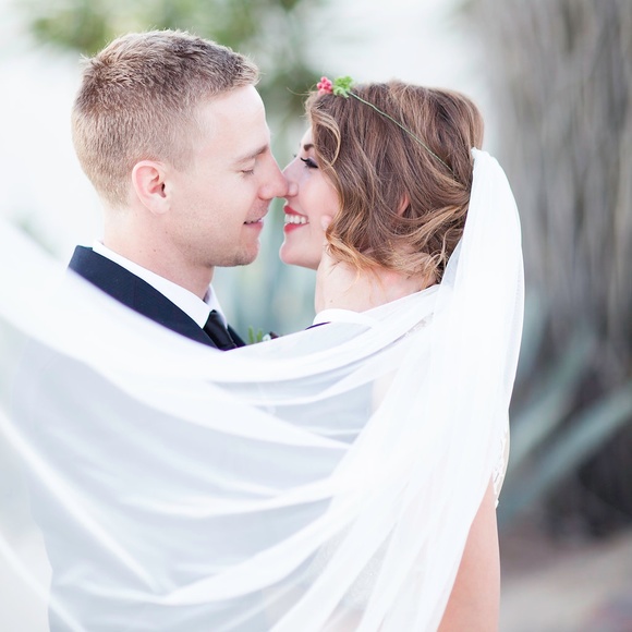 English Net Wedding Veil Cathedral Veil Bride - Picture 1 of 7